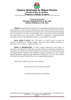 Aviso de Licitação - Edital nº oo1-2021