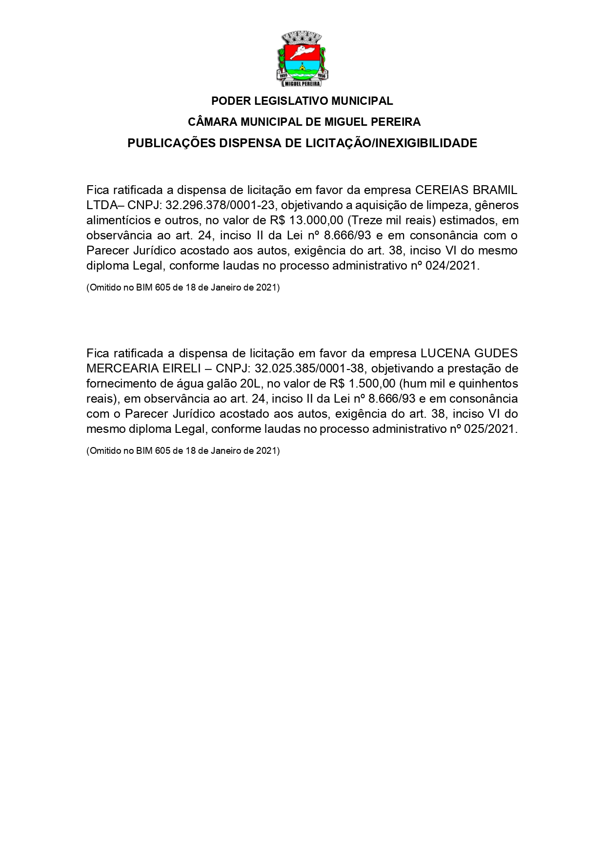 Dispensa de licitação